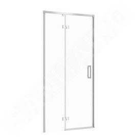 Cersanit Larga - Porte de douche 100x195 cm, gauche, chrome/verre clair S932-121