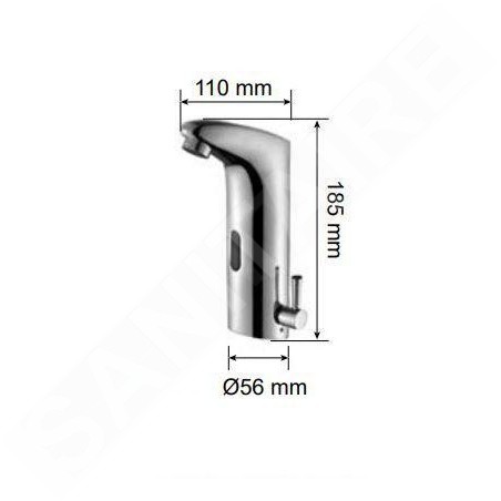 Jet Dryer Robinet infrarouge - Robinet automatique de lavabo avec mélangeur Donner AutoFlow 04, chrome 8596220009319