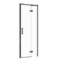 Cersanit Larga - Porte de douche 80x195 cm, droite, noir/verre clair S932-123