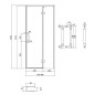 Cersanit Larga - Porte de douche 80x195 cm, droite, noir/verre clair S932-123