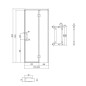 Cersanit Larga - Porte de douche 100x195 cm, droite, noir/verre clair S932-125