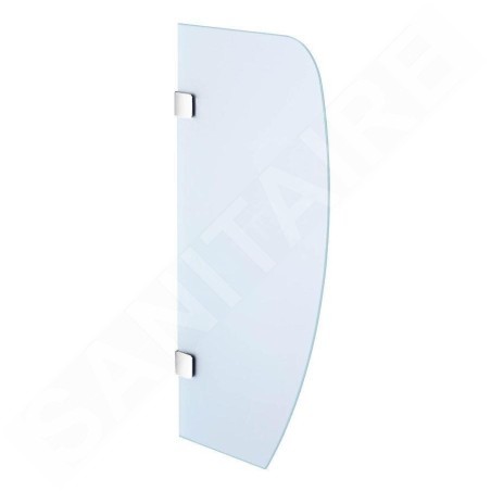 Sapho Accessoires - Paroi de séparation entre urinoirs 400x800 mm, verre dépoli 2502-05