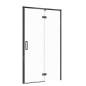 Cersanit Larga - Porte de douche 120x195 cm, droite, noir/verre clair S932-126