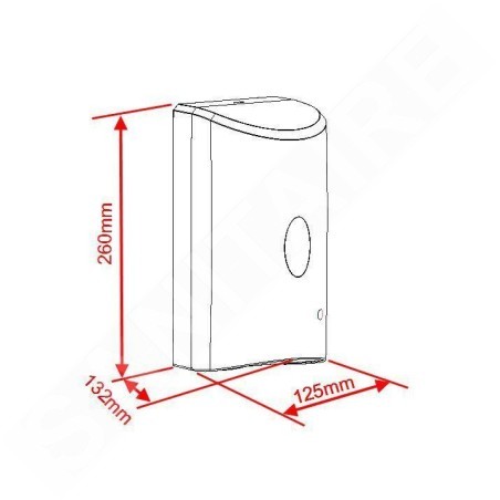 Novaservis Programme d'hygiène - Distributeur de savon liquide sans contact, 1200 ml, blanc/plastique 69082,1