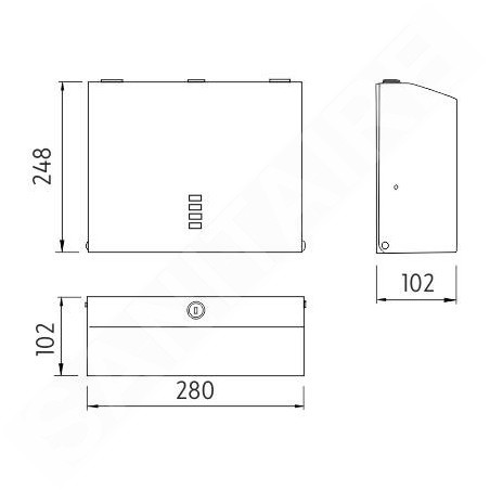 Nimco Autres - Distributeur de serviettes en papier, petit, inox brossé HPM 27080-S-10