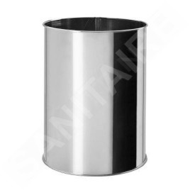 Sapho Série Hôtel - Poubelle sans couvercle 9 L, inox poli XP015