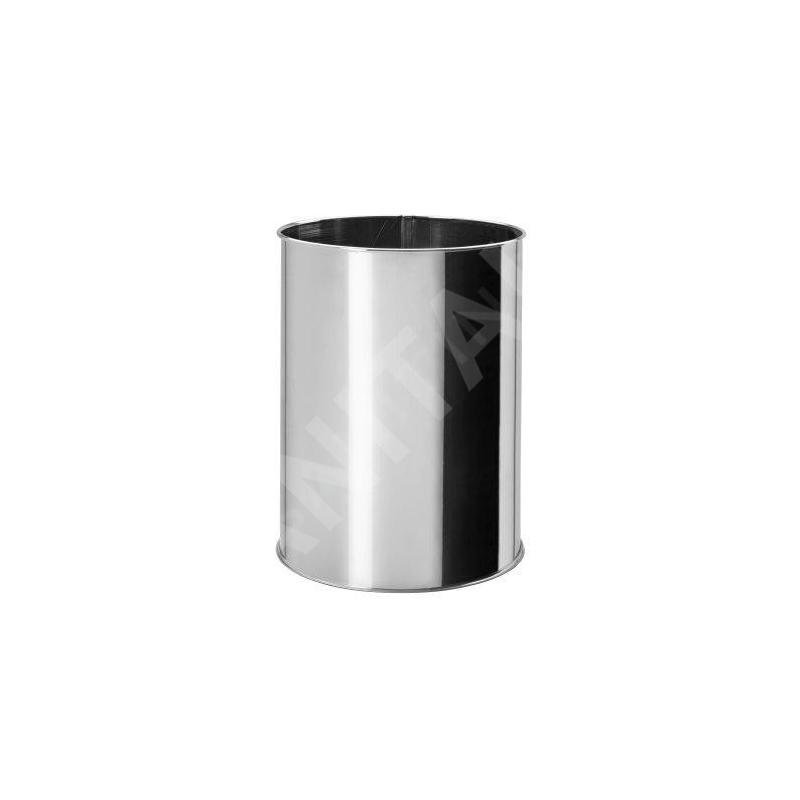 Sapho Série Hôtel - Poubelle sans couvercle 9 L, inox poli XP015
