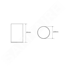 Sapho Série Hôtel - Poubelle sans couvercle 9 L, inox poli XP015