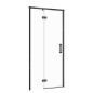 Cersanit Larga - Porte de douche 100x195 cm, gauche, noir/verre clair S932-129