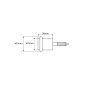 Sapho Série Hôtel - Butoir de porte 25x30 mm, inox brossé XP003 Sapho Série Hôtel - Butoir de porte 25x30 mm, inox brossé XP003