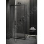 Cersanit Larga - Porte de douche 100x195 cm, gauche, noir/verre clair S932-129