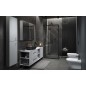 Cersanit Larga - Porte de douche 100x195 cm, gauche, noir/verre clair S932-129