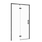 Cersanit Larga - Porte de douche 120x195 cm, gauche, noir/verre clair S932-130