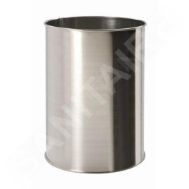 Sapho Série Hôtel - Poubelle sans couvercle 9 L, inox brossé XP014