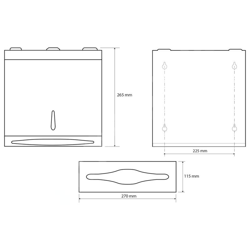 Sapho Série Hôtel - Distributeur de serviettes en papier, inox brossé XP052