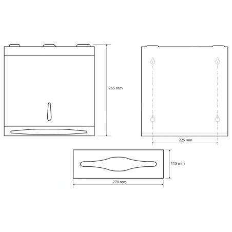 Sapho Série Hôtel - Distributeur de serviettes en papier, inox brossé XP047