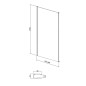 Cersanit Larga - Paroi de douche 80 cm, chrome/verre clair S932-131