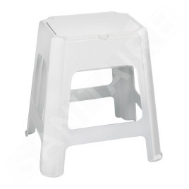 Aqualine Accessoires - Tabouret de salle de bains, avec espace de rangement, blanc 90902W