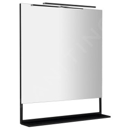 Sapho Erupta - Miroir avec éclairage LED, 800x800 mm, noir ERU335