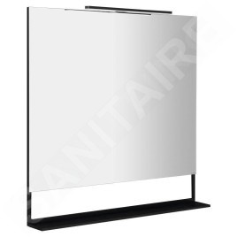 Sapho Erupta - Mirroir avec éclairage LED, 1000x800 mm, noir ERU340