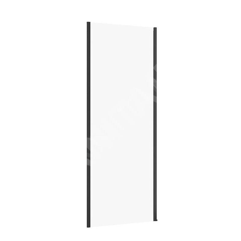 Cersanit Larga - Paroi de douche 80 cm, noir/verre clair S932-133
