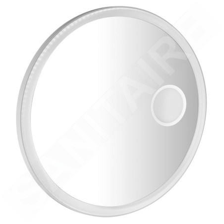 Sapho Float - Miroir avec éclairage LED, diamètre 903 mm, capteur IR, miroir cosmétique, blanc FT900