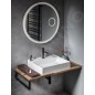Sapho Float - Miroir avec éclairage LED, diamètre 903 mm, capteur IR, miroir cosmétique, blanc FT900 Sapho Float - Miroir avec éclairage LED, diamètre 903 mm, capteur IR, miroir cosmétique, blanc FT900