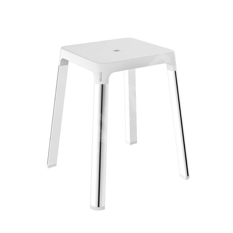 Keuco Axess - Tabouret de salle de bains, chrome/blanc 35082010051
