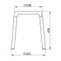 Keuco Axess - Tabouret de salle de bains, noir mat 35082370037
