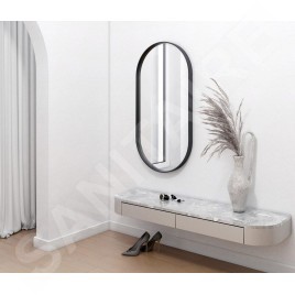 Sapho Avona - Miroir dans un cadre 40x70cm, noir mat AV400
