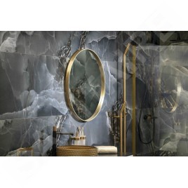 Sapho Notion - Miroir dans un cadre, diamètre 60 cm, or mat NT600G