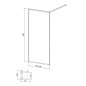 Cersanit Larga - Paroi de douche Walk-In, 90x200 cm, chrome/verre clair S932-135