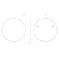 Sapho Notion - Miroir dans un cadre, diamètre 70 cm, or mat NT700G Sapho Notion - Miroir dans un cadre, diamètre 70 cm, or mat NT700G