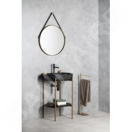 Sapho Orbiter - Miroir dans un cadre, diamètre 60 cm, or mat ORT060G