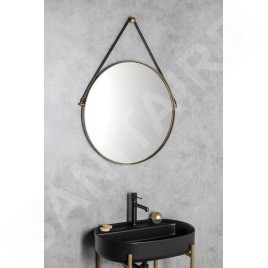 Sapho Orbiter - Miroir dans un cadre, diamètre 60 cm, or mat ORT060G