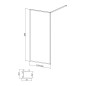 Cersanit Larga - Paroi de douche Walk-In, 120x200 cm, chrome/verre clair S932-137