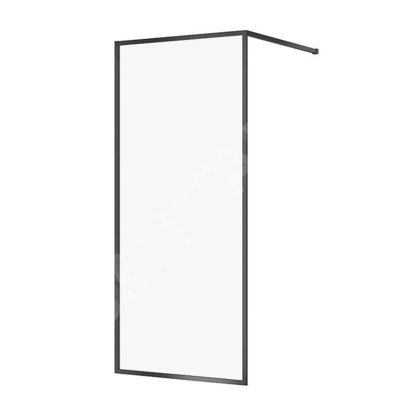 Cersanit Larga - Paroi de douche Walk-In, 90x200 cm, noir/verre clair S932-138