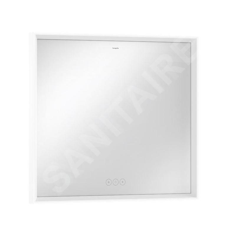 Hansgrohe Xarita E - Miroir avec éclairage LED et chauffage, 80x70 cm, capteur tactile, blanc mat 54987700
