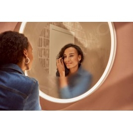 Hansgrohe Xarita S - Miroir avec éclairage LED et chauffage, diamètre 90 cm, capteur infrarouge, blanc mat 54990700