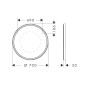 Hansgrohe Xarita S - Miroir avec éclairage LED et chauffage, diamètre 70 cm, capteur infrarouge, blanc mat 54991700 Hansgrohe Xarita S - Miroir avec éclairage LED et chauffage, diamètre 70 cm, capteur infrarouge, blanc mat 54991700