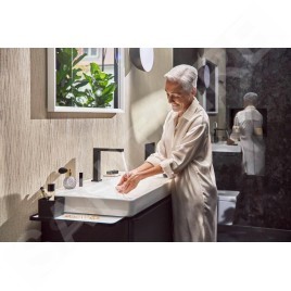 Hansgrohe Xarita E - Miroir avec éclairage LED et chauffage, 80x70 cm, capteur infrarouge, blanc mat 54996700