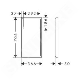 Hansgrohe Xarita E - Miroir avec éclairage LED et chauffage, 37x70 cm, capteur infrarouge, blanc mat 54999700