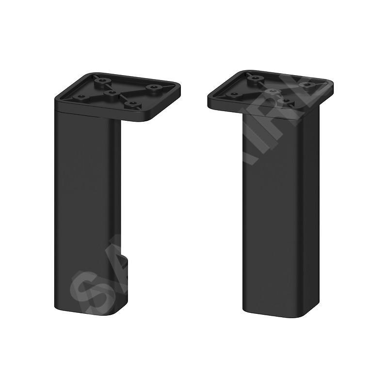 Cersanit City - Pieds de meuble, 2 pièces, noir mat S599-0163
