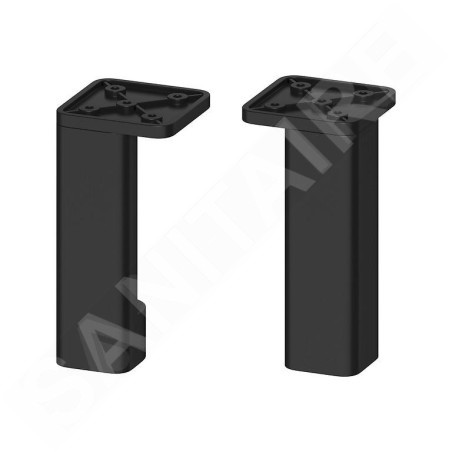 Cersanit City - Pieds de meuble, 2 pièces, noir mat S599-0163