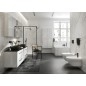 Cersanit Larga - Paroi de douche Walk-In, 100x200 cm, noir/verre clair S932-139