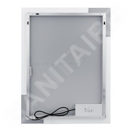 Nimco Miroirs - Miroir avec éclairage LED, 60x80 cm, touches tactiles, aluminium ZP 14002VX