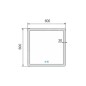 Nimco Miroirs - Miroir avec éclairage LED, 60x60 cm, touches tactiles, aluminium ZP 19066VX