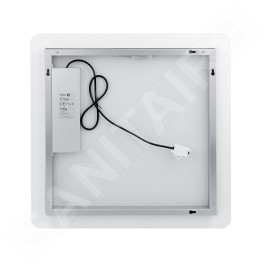 Nimco Miroirs - Miroir avec éclairage LED, 60x60 cm, touches tactiles, aluminium ZP 19066VX