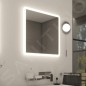 Nimco Miroirs - Miroir avec éclairage LED, 60x60 cm, touches tactiles, aluminium ZP 19066VX