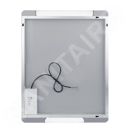 Nimco Miroirs - Miroir avec éclairage LED, 80x70 cm, touches tactiles, aluminium ZP 22003VX